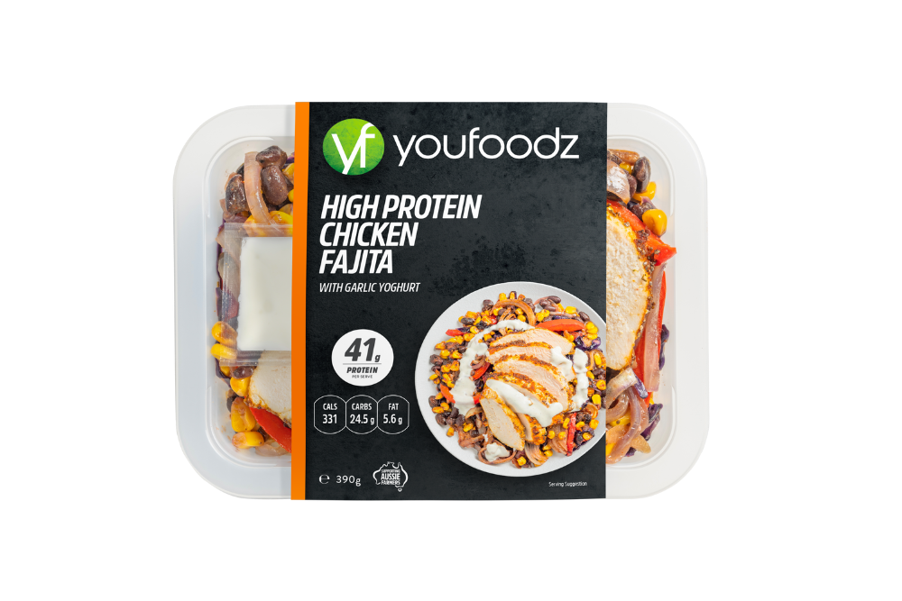 Chicken Fajita with Garlic Yoghurt Youfoodz Meal Delivery Youfoodz Care