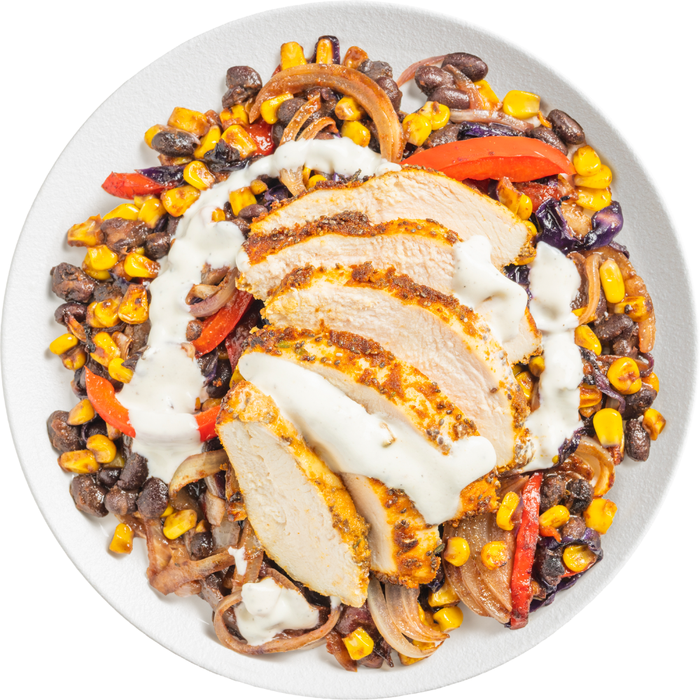 Chicken Fajita with Garlic Yoghurt Youfoodz Meal Delivery Youfoodz Care