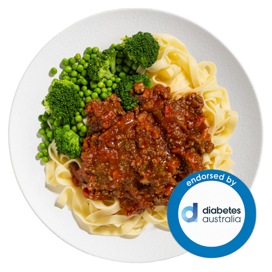 5 Veggie Fettuccine Bolognese with Broccoli & Peas
