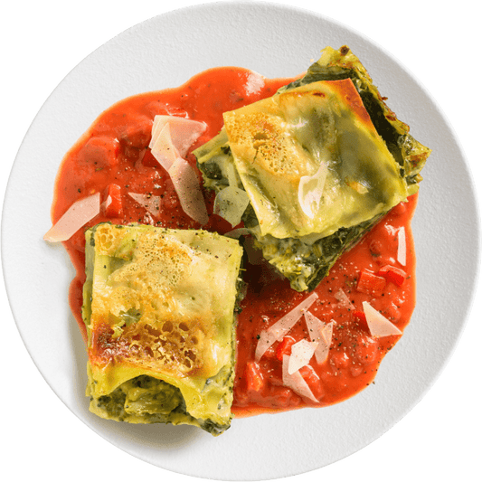 Cheese & Spinach Lasagne with Napoli sauce