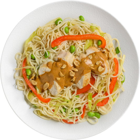 Chicken Noodle Salad with Peanut Lime Dressing