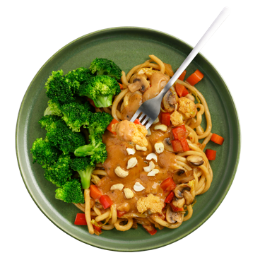 Chilli Satay Noodles with Veg & Cashew