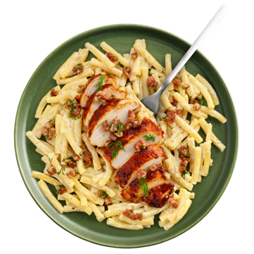 Southern Smoked Chicken with Bacon Loaded Mac & Cheese