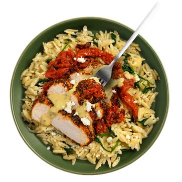 Chicken Risoni Salad with Feta and Lemon Vinaigrette